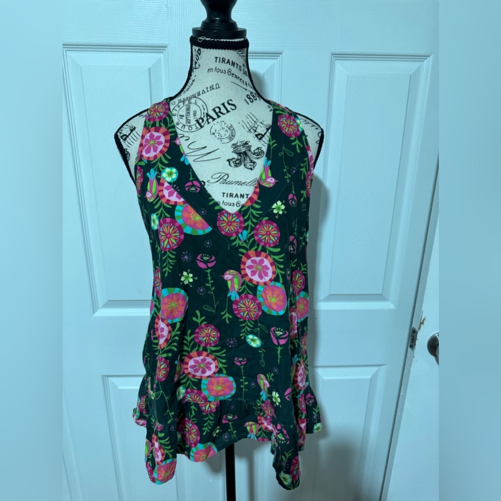 Floral sleeves medium blouse $5 final